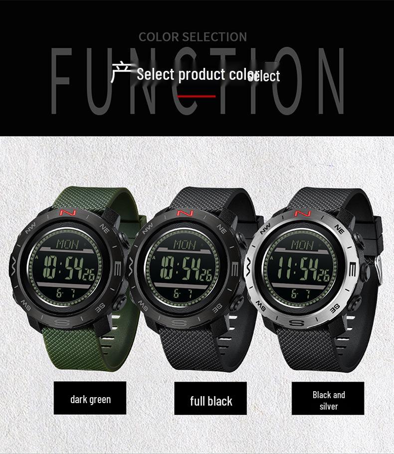 Sanda Multifunctional Sports Watch: Air Pressure, Temperature, Altitude, Weather Forecast, Compass, Pedometer, Luminous Display.