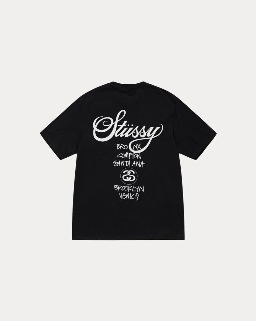 Stussy World Tour Tee Black 25SS 3903962
