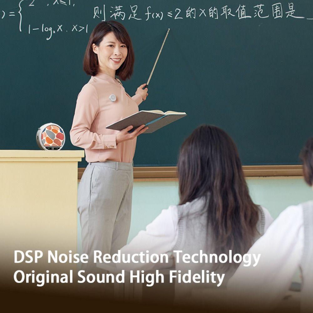 Magnetic Clip Portable Lavalier Microphone DSP Noise Reduction Lapel Microphone Teaching