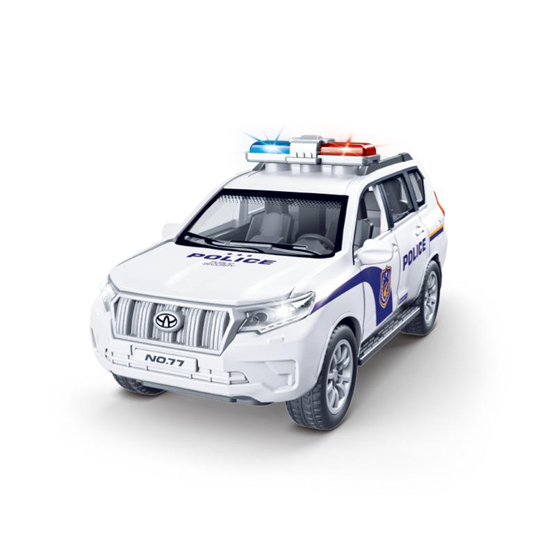 2026 Neu 1:32 Modellbauspielzeug Polizeiautos Legierung Tür zu öffnen Miniaturfahrzeuge Rückziehauto Spielzeug Kindertagsgeschenke Simulationsspielzeugmodelle