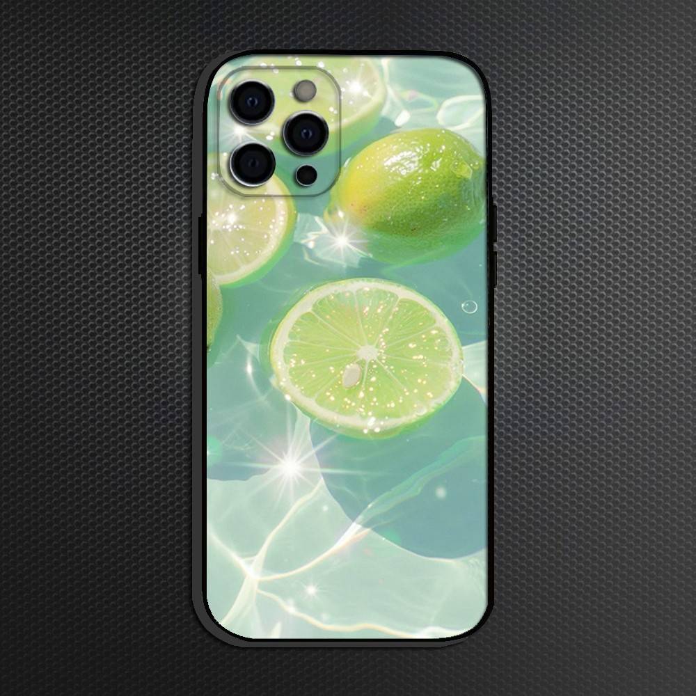 Fresh Lemon Slices Water Phone Case For iPhone 16,15,14,13,12,11 Plus,Pro Max, Others Soft Black Cover