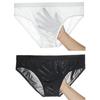 2PCS Men's Transparent Sexy Ice Silk Ultra-Thin Naked Feeling Large Size Triangle Underwear Shorts