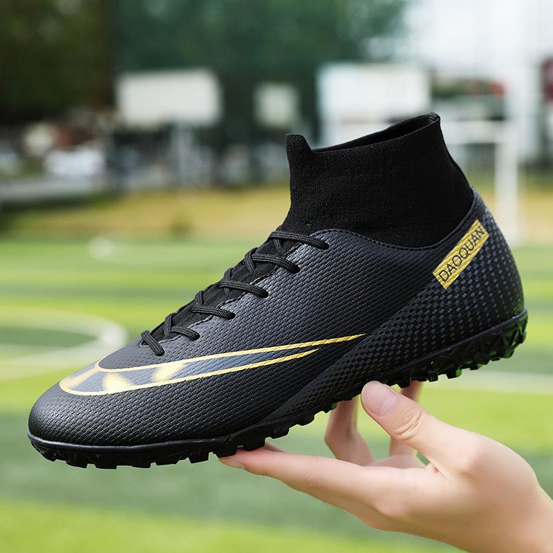 High-top football shoes long spikes World Cup game shoes adult broken spikes football shoes