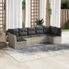 VidaXL Garden Lounge Set with Cushions 7 Pcs, Sofas with Adjustable Feet, Outdoor Furniture Set Patio Terrace, 3249271