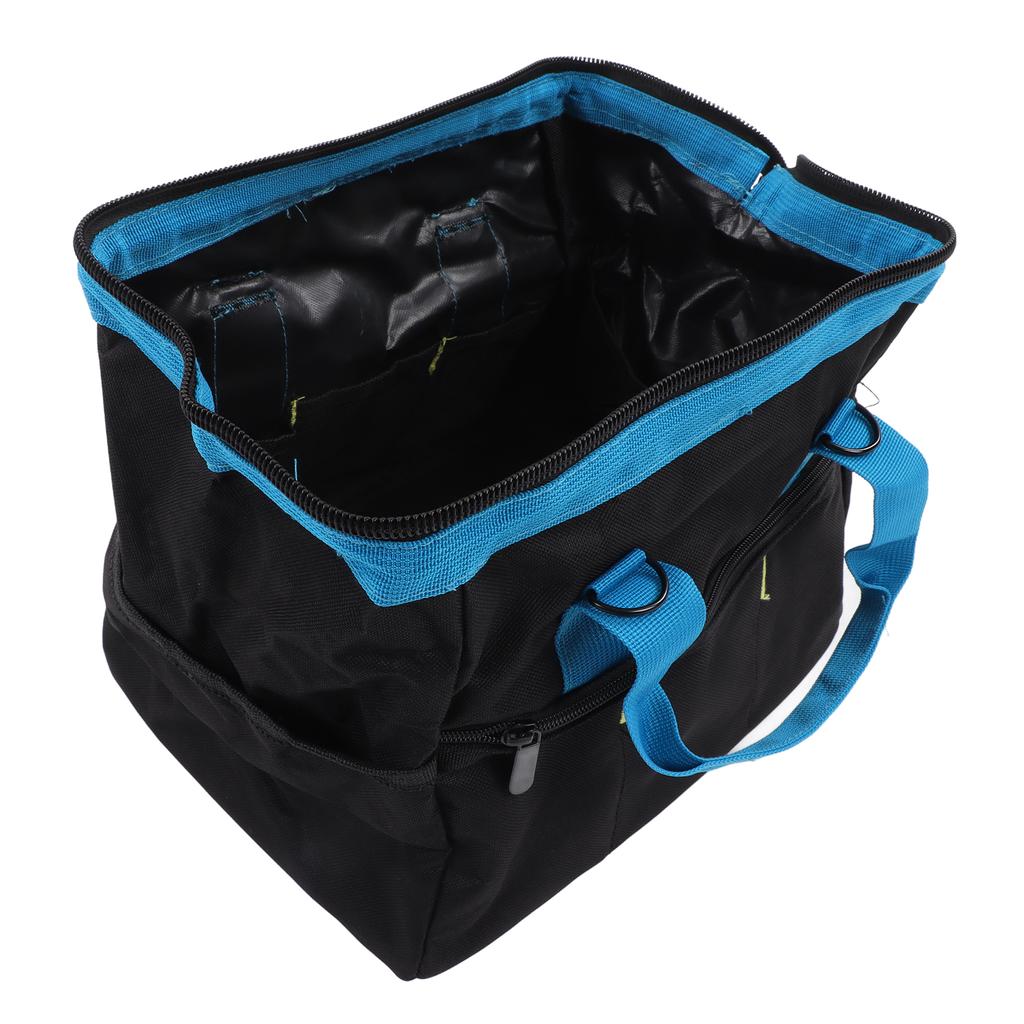 Tool Bag Wide Mouth Large Capacity Waterproof Handbag Oxford Cloth for Wrench Screwdriver 14in