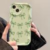 Green Bow Watercolor Pattern Phone Case for Samsung Galaxy S26 S25 S24 S23 S22 Ultra Plus FE A16 A17 A37 A36 A57 A56 A55 Cover
