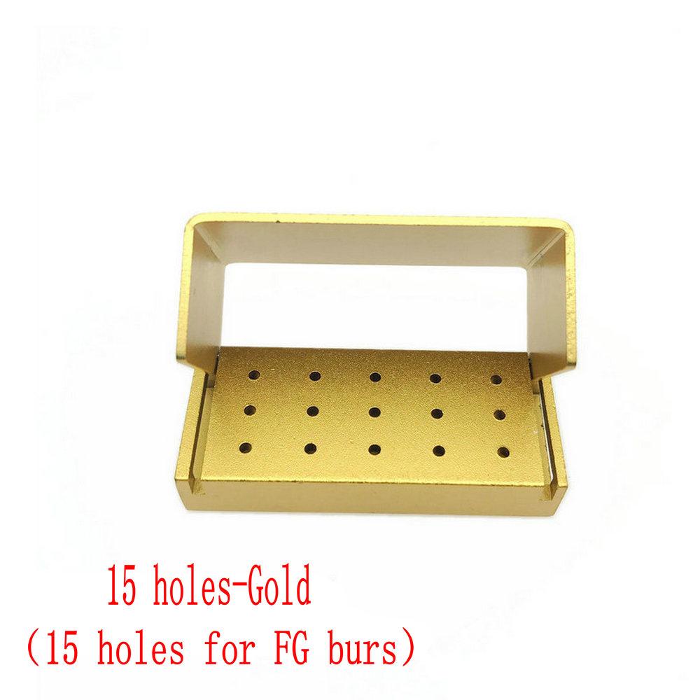 15/30 holes Dental Diamond Burs Holder Block Disinfection Box Autoclave ALUMINIUM Bur Holder Dentist Tools