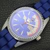VINTAGE REFURBISHED SEIKO 5 AUTOMATIC 6309A JAPAN MENS BLUE DIAL WATCH a440831-4