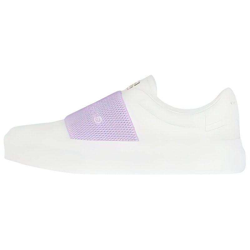 Givenchy Cow Leather Low top Stylish Skateboarding Shoes Women's Light Purple BE0029E1BC-599