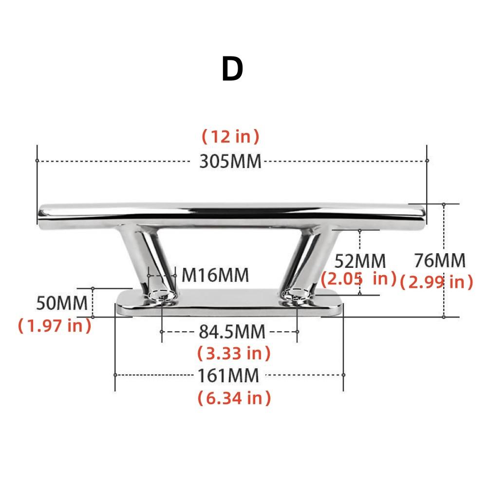  Marine Hardware Stainless Steel 316 Bollard Mooring Hollow Open Base Dock Bitt Cleat Bollard