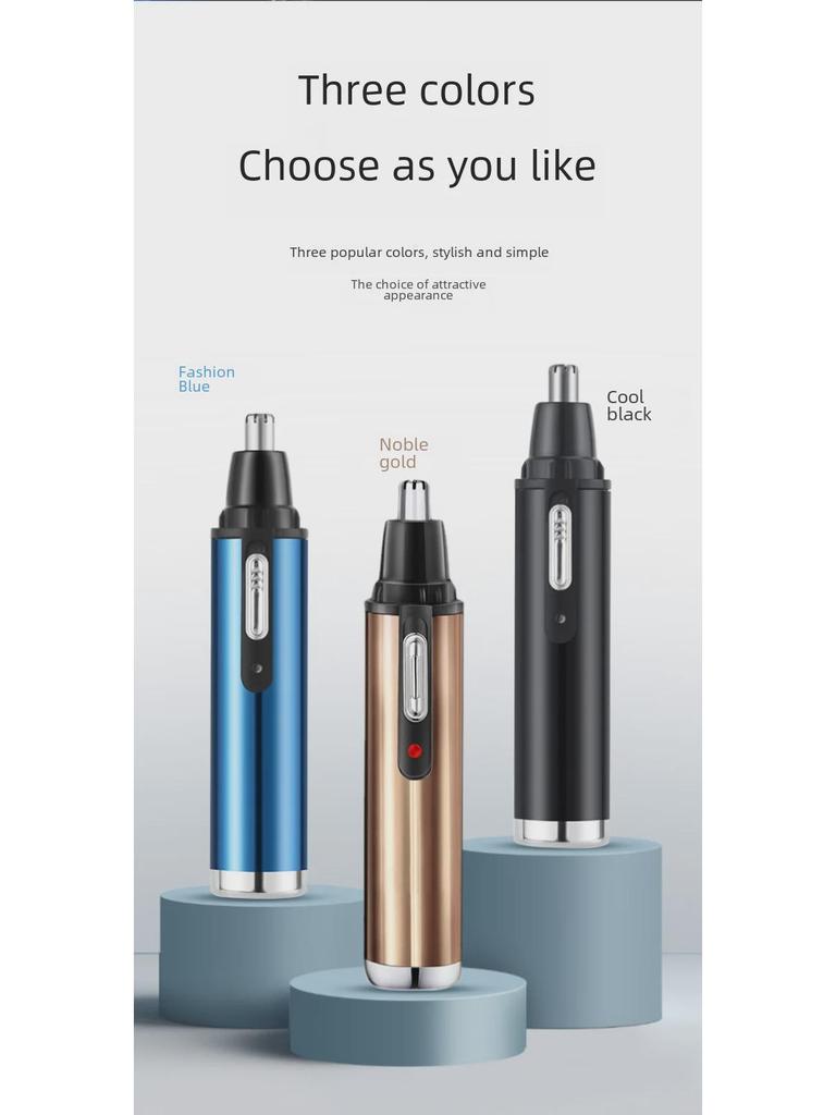 USB Rechargeable 4-in-1 Electric Trimmer for Men: Nose, Sideburns, and More