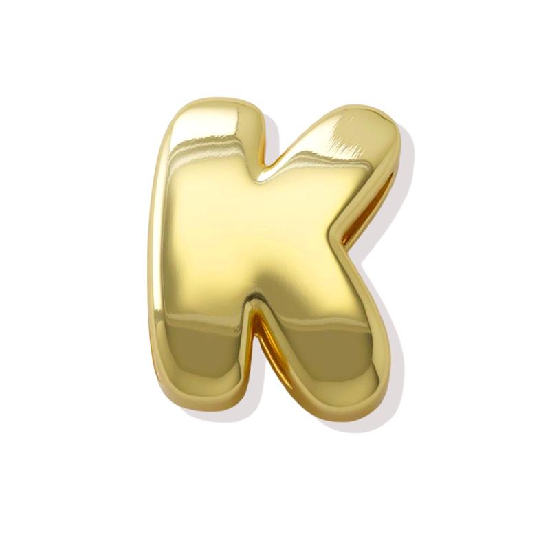 Initial Alphabet Letter Spacer Beads For Bracelet Big Hole Star Heart Charm Pendant Gold Color Diy Making Copper