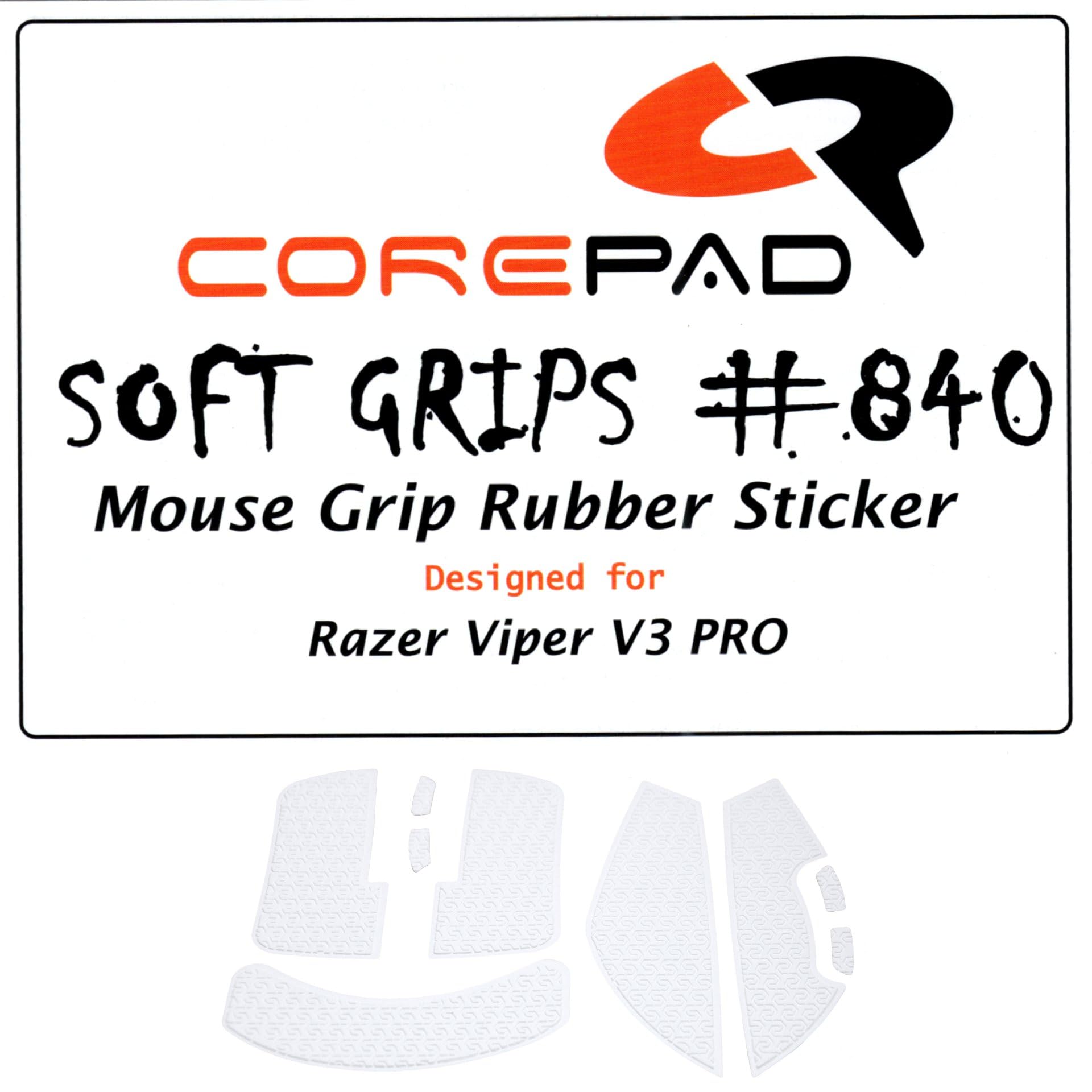 

Corepad Soft Grips for Razer Viper V3 PRO, 1 Set, Soft Polymer Rubber (White)