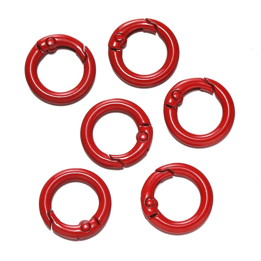 5Pcs Colorful O Ring Spring Clasp Openable Round Carabiner Keychain Clips Hook Dog Chain DIY Jewelry Buckle Connector