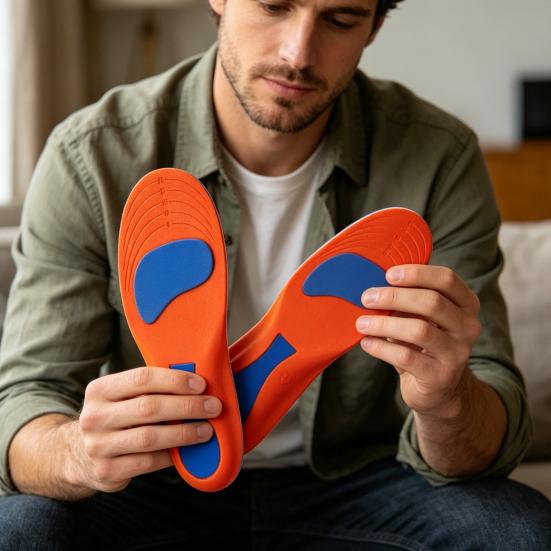1 Pair Men Women Steppers Insoles Shock Absorption Memory Foam Shoes Inserts Soft Anti-Fatigue Pain Relief Arch Support 4D Cloud Cushioning Insoles