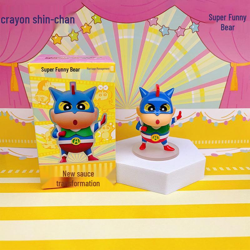 Crayon Shin-chan Trendy Anime Toy: Cute Desktop Car Ornament & Home Decoration Blind Box