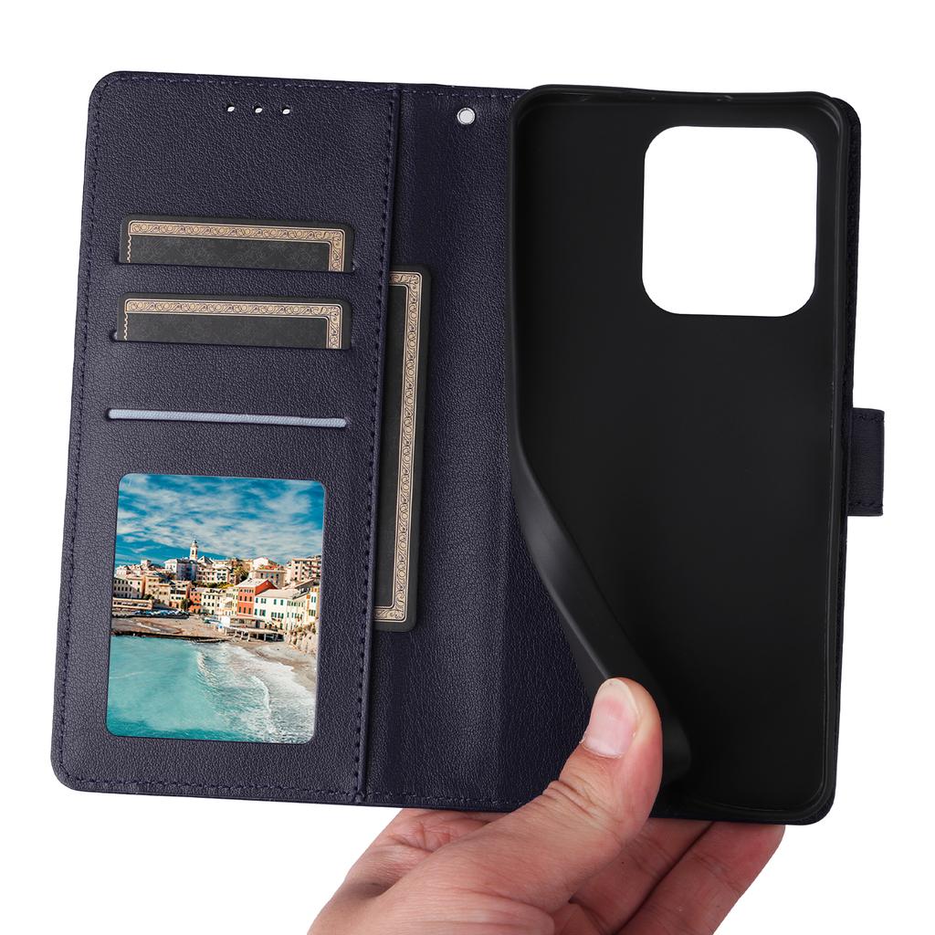 For Xiaomi Redmi Note 13 4G Wallet Case PU Leather Flip Phone Cover with Stand