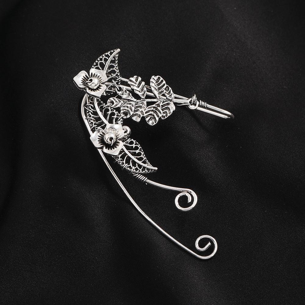 Alloy Bohemian Flower Earrings With Botanical Leaf For Gift Ladies