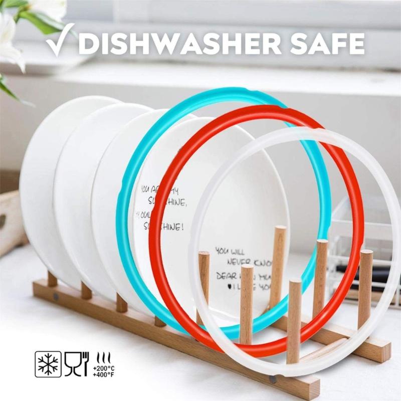 3Pcs Food Grade Silicone Replacement Gaskets Sealing Rings for 5Qt and 6Qt Pressure Cookers Accessories Easy to Use