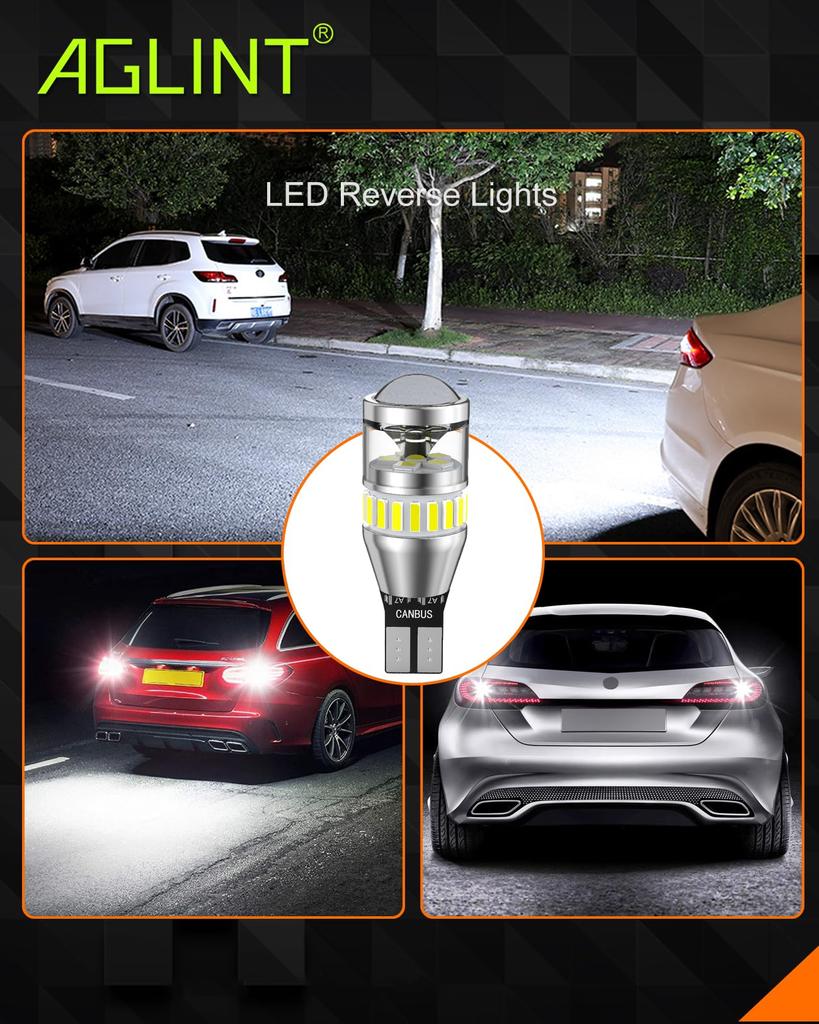 AGLINT T16 LED Back Lamp, Built-in Canceller, High Brightness, Non-Polarity, /24V, 15 W16W, 921,