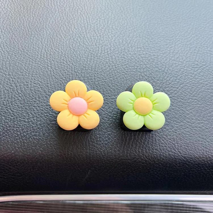 

Милый декор в виде цветка Мини-крючки для приборной панели автомобиля Креативная вставка Маленький крючок с красочными цветочными украшениями Аксессуары