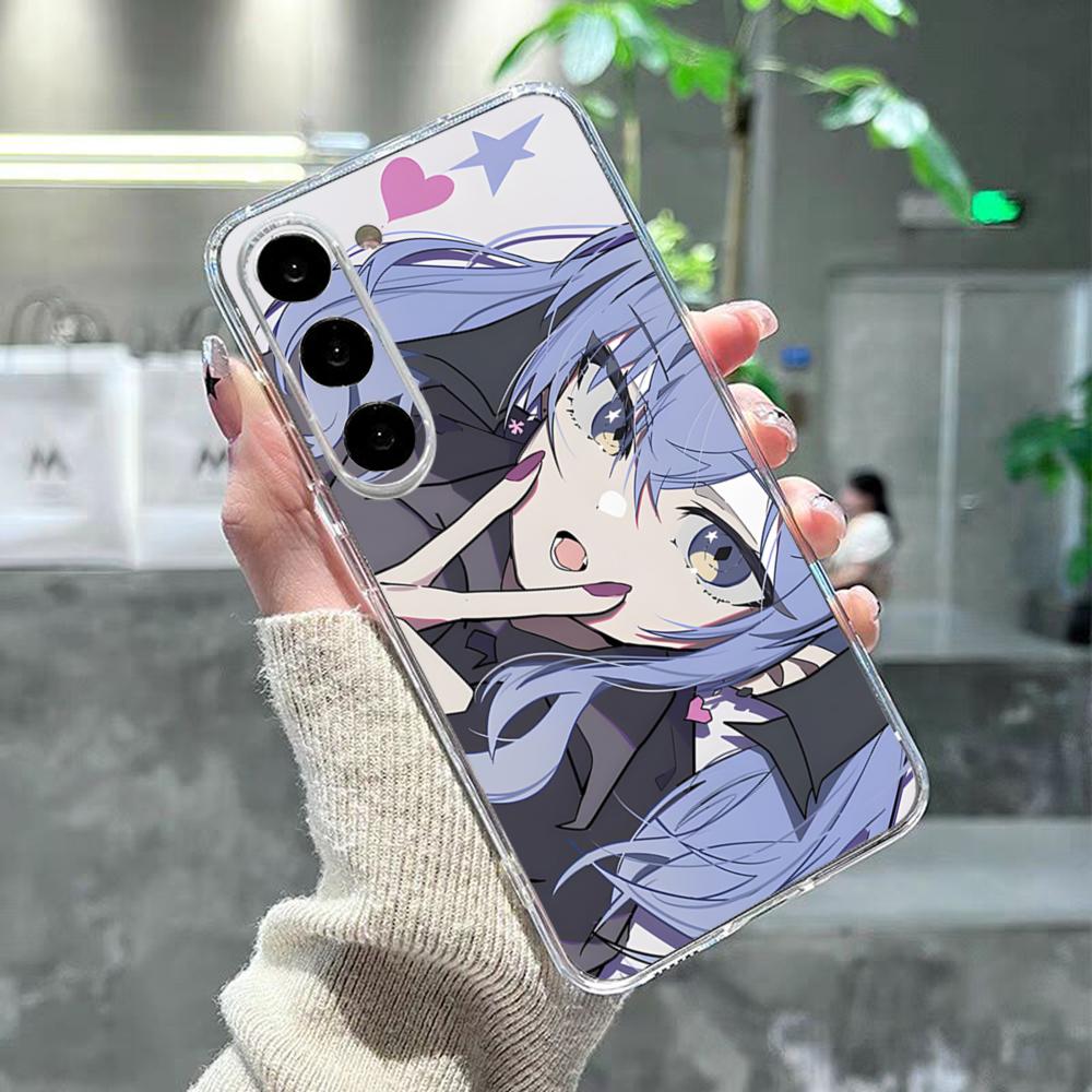 Suisei H-Hoshimachi Phone Case For Samsung S26 S25 S24 Ultra S23 Fe S22 S20 S21 Plus Plus 5G Fe Transparent Cover