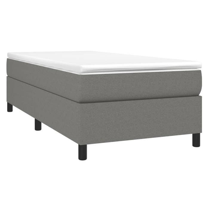 Maison Exclusive - Sommier à lattes de lit avec matelas Gris foncé 100x200cm Tissu