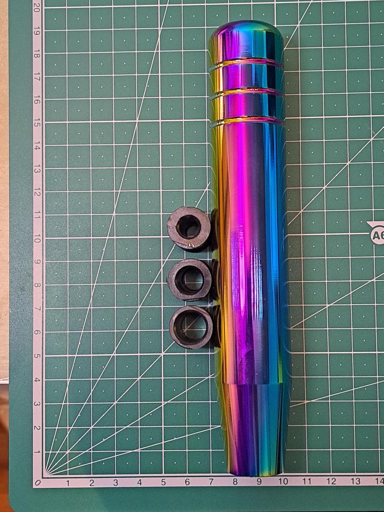 Sunny Pocket Shift Long Universal Shift Adapter Kei Truck Knob, 18cm, Aluminum, Extension, MT/AT Lever, M8/M10/M12 Included, Customization, Dress-up,