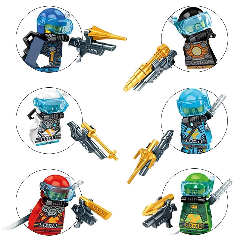 Anime Cartoon Model Bricks Lloyd Kai Jay Zane Cole Nya Mini Compatible Assemble Action Figures Movable Toys Building Blocks