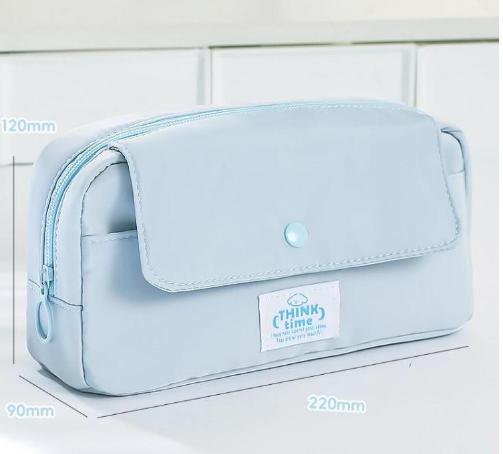 Multifunction  Large Capacity Flip Top Pen Pouch Pencil Stationery Box Bag