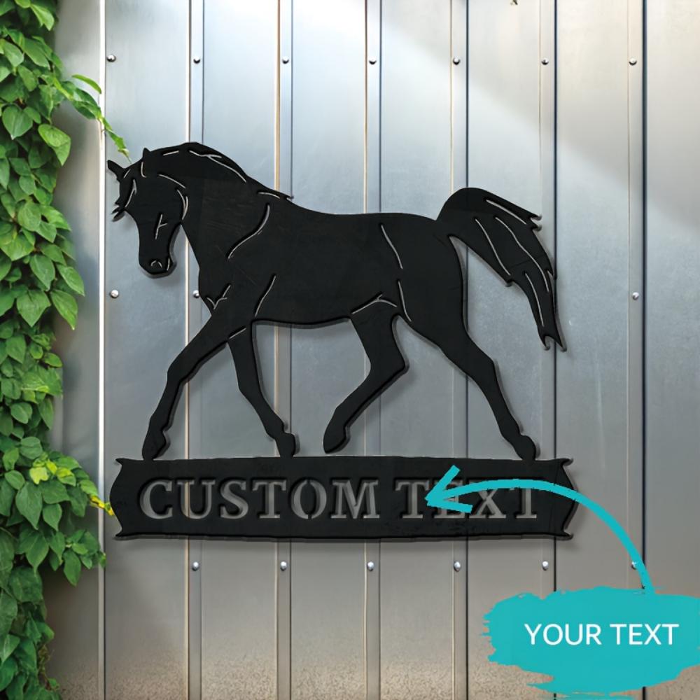 Unique Tailored Horse Silhouette Metal Wall Sculpture Custom Rustic Home Garden Decor Durable Animal Lovers