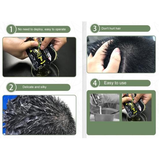 30g Multifunctional Hair Dye Shampoo Non-Irritating Plant Extract Natural Fast Hair Dye Shampoo