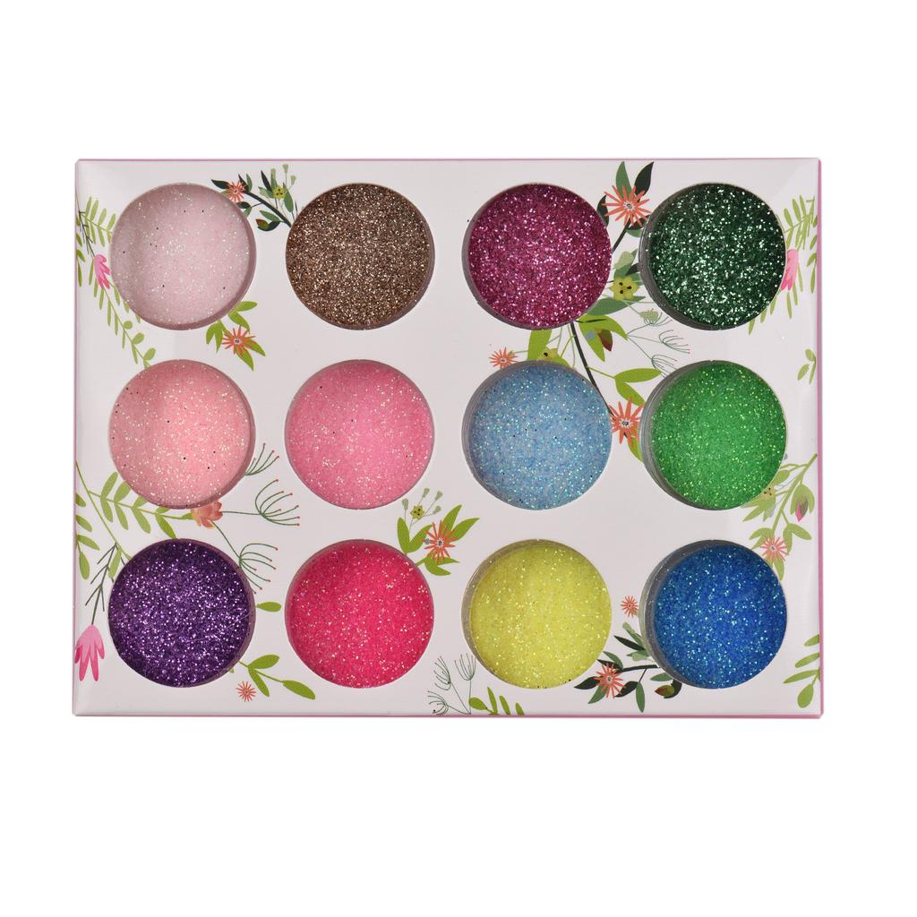 Glitter Powder Kit 24 Bottles Fine Glitter Powder Luminous Cosmetic Loose Glitter for Tattoo Body