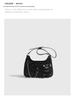 Niche Vintage Hong Kong-Style Patent Leather Motorcycle Shoulder Bag for Millennial Hot Girls