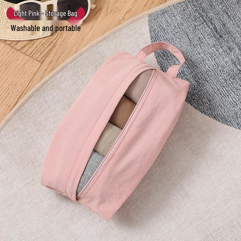 Portable Travel Organizer for Underwear, Socks, Clothing, and Sundries светло-розовый