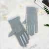 Ice Silk Sun Protection Gloves Women Summer Thin Breathable Palm Hollow Riding UV Protection Non-Slip Touch Screen
