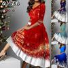 Fashion Autumn Winter Long Sleeve V-Neck Casual Dresses