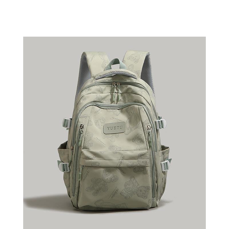 

Оптовый рюкзак корейская версия однотонный женский рюкзак для колледжа школьный ранец простой большой вместимости сумка для компьютера повседневный рюкзак зелёный