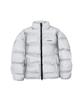 Openyard(Oy) Distressed Stitch Puffer Jacket - Glossy Light Gray