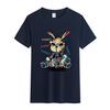 Mens Printed Tshirt Made of 100 Cotton Featuring a Rabbit Cartoon Pattern  a Versatile and Trendy Loosefitting Tshirt