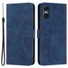 For Sony Xperia 10 VI Phone Case Love Heart Imprinted Skin-Touch PU Leather Shell