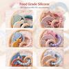 1Pc Silicone Teetherfood Grade Baby 0-12 Toystoddlersteething Ring Sensory Toyssilicone Planet Teether Bracelet Accessories
