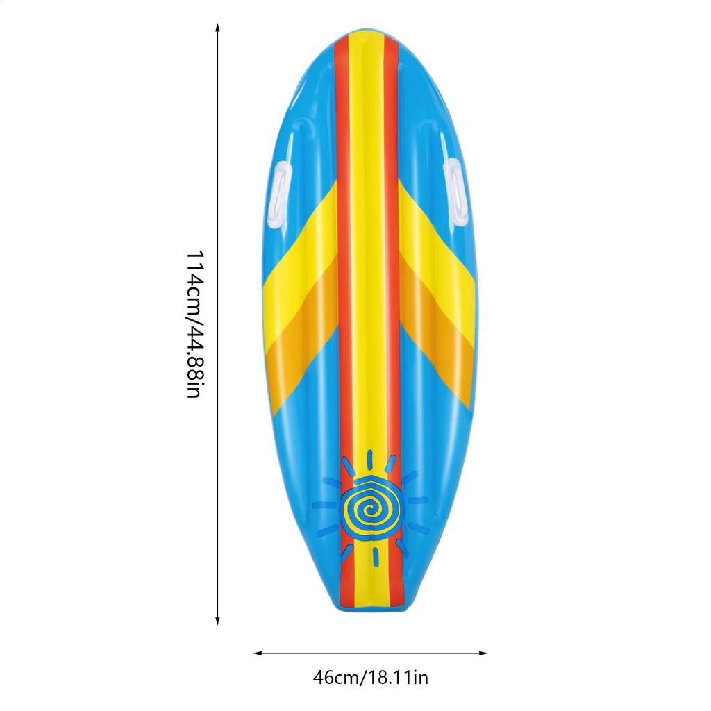 Inflatable Surf Board Colorful Stable Surf Board Floaties Inflatable Multifunctional Beach Pool Toy Reusable Attractive Surf