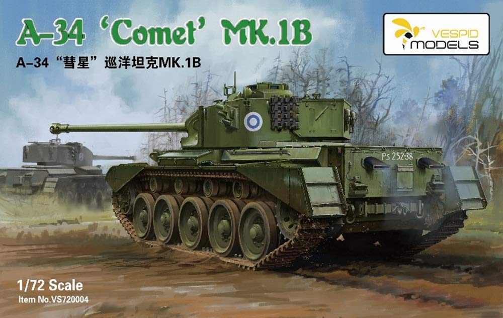 

Vespid Model Британський армійський крейсерський танк A34 Comet Пластикова модель VPM720004 1/72 Mk.1B