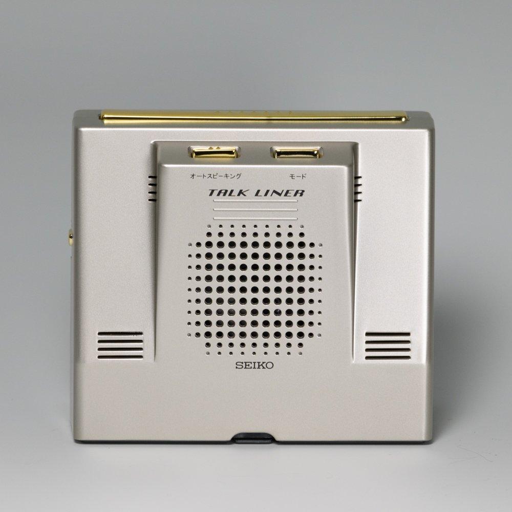 Seiko Clock TALK LINER Alarm Clock Voice Time Voice Bilingual Humidity Radio Light Gold Pearl DA206G SEIKO - Signal, Alarm, Switching, Calendar,