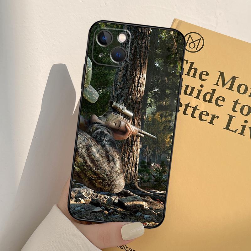 Hunting Animal and Fishing Man Phone Case For iPhone 17 16 14 13 12 11 15 Pro Max Mini XR 16e 15 16 Plus 17 Air Full Cover