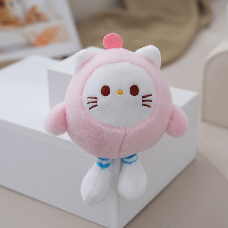 Adorable Plush Cat Keychain Cute Stuffed Animal Doll For Bags And Keys