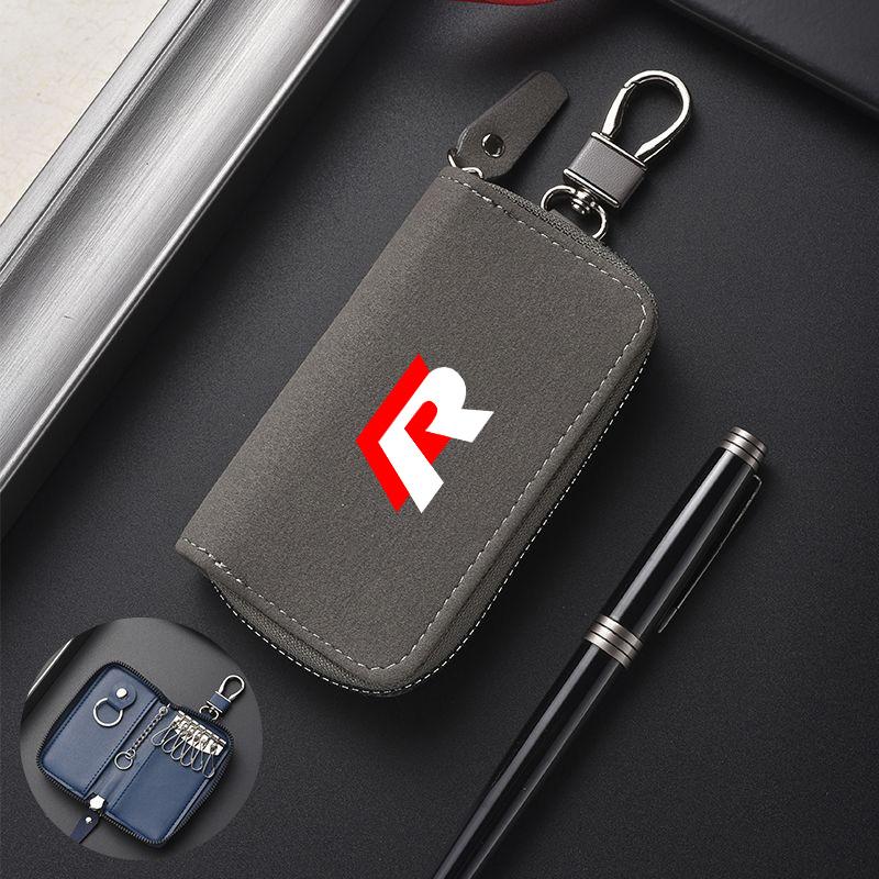 Suede Car Key Storage Bag Portable Card Coin Wallet Keychain For Volkswagen VW Golf Tiguan Jetta Passat Polo Touran GTD Scirocco zr4
