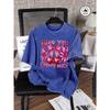 Love You Cherry Much Design Washed T-Shirt Women Summer Casual T Shirts Cotton Short Sleeves Unisex Oversized Streetwear