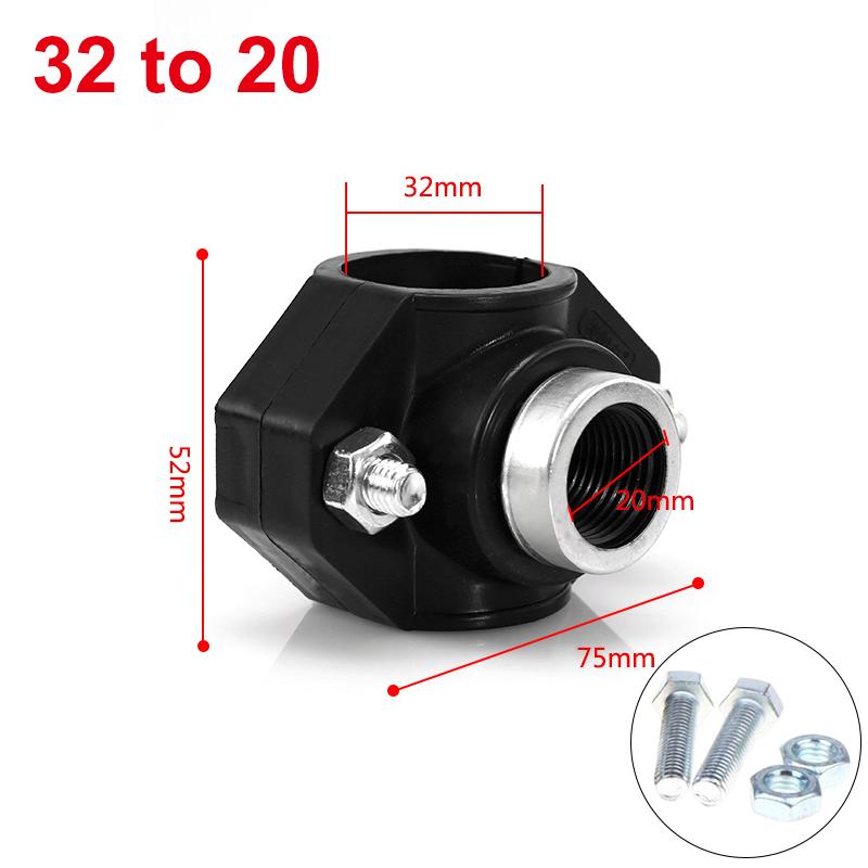Water Pipe Splitter Clamp Easy Install 1/2'' Female Thread Connector for Agricultural Irrigation Pipe Fitting
